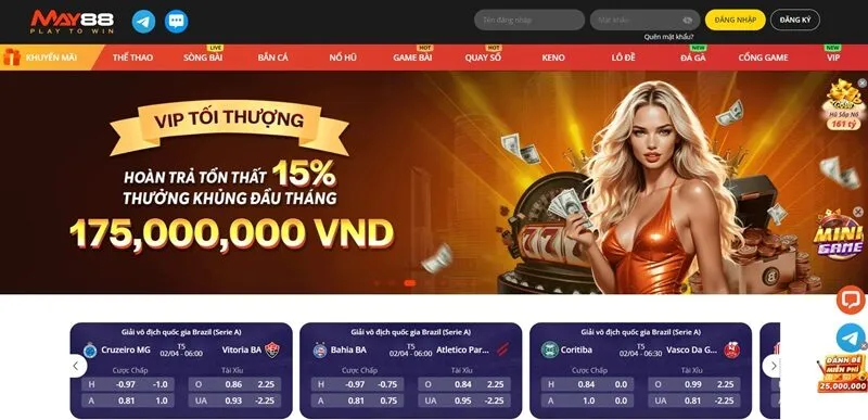 May88 Review: Nhà Cái Uy Tín Với Tỷ Lệ Hoàn Trả 1.5%